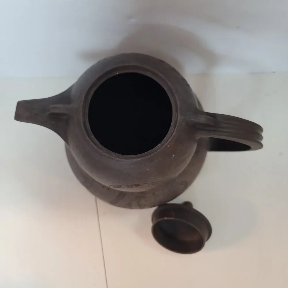 Purple clay teapot MadeChen Xinghua Chinese Yixing Zisha ceremony Hand etched